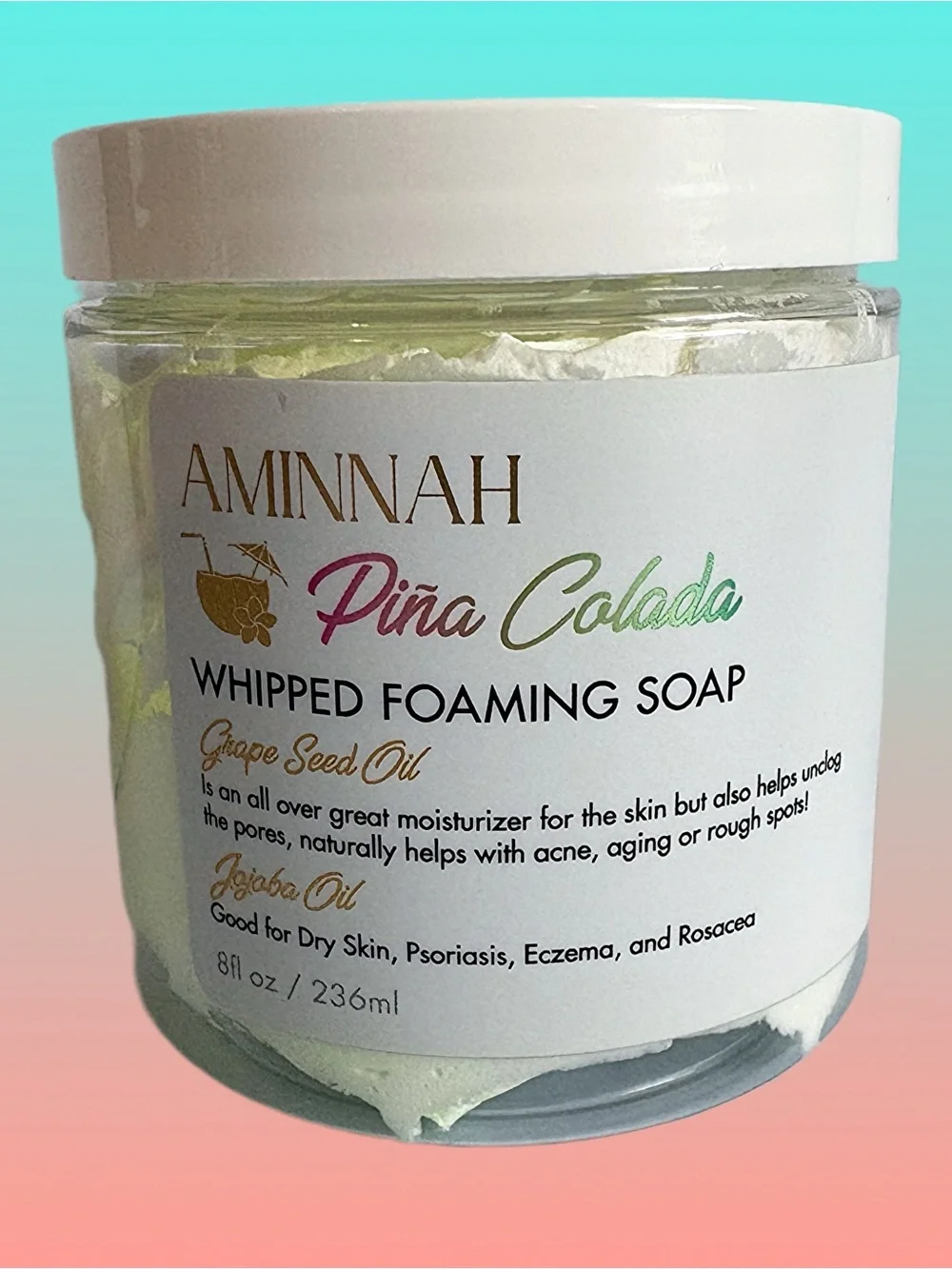 AMINNAH Piña Colada Whipped Foaming Soap